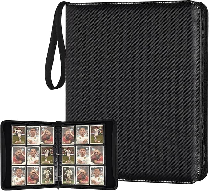 Amazon.com: GERMUN 9 Pocket Card Binder, Premium Zip Trading Card Binder, 720 Double Sided Pocket PU Collection Binder, Collector Album, Card Folder for MTG, TCG, Sports Cards, (Black) : Toys & Games